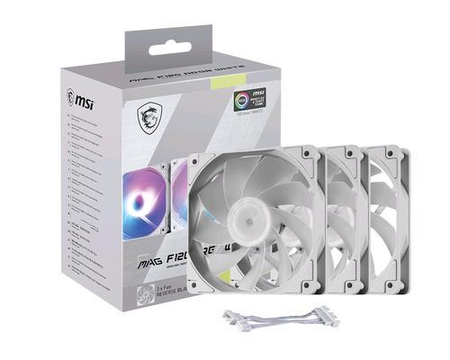 MSI MAG F120 ARGB WHITE FAN 12cm CONF 3 Pz.